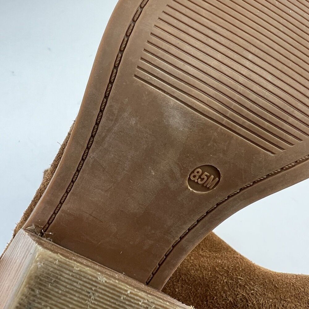 Steve Madden Brown Suede AKER Bootie Ankle Boots 8.5 Side Cuts Pointed - Picture 11 of 11